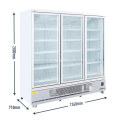 Upright glass door freezer drinks display refrigerator